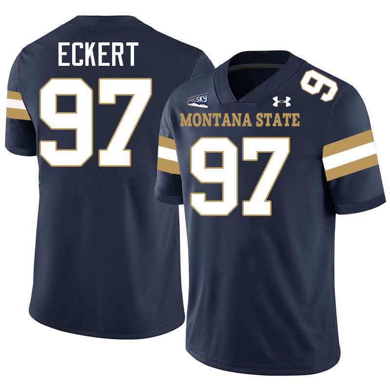 #97 Alec Eckert Montana State Bobcats Jerseys Football Uniforms Stitched-Navy
